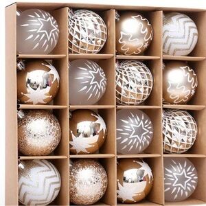 NWT Elegant Gold and Silver Holiday Ornaments Set